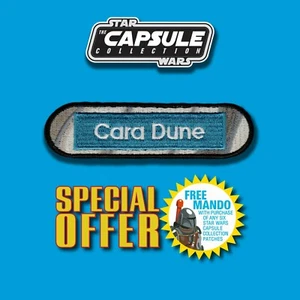 ¡¡OFERTA MANDO GRATIS!! Parche 4" STAR WARS "The Mandalorian" Cara Dune nombre cápsula - Imagen 1 de 8