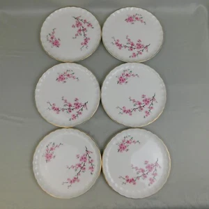 Vintage MCM Set of 6 W. S. George 9" Bolero Peach Blossom Plates #C61 - Picture 1 of 8