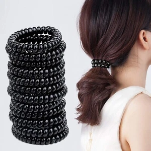9er-Pack SPIRALE HAARE Wackeln Spirale Spule elastische Krawattenbänder dehnbar verdrahtet Kunststoff Neu - Bild 1 von 14