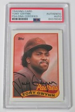 Tony Gwynn PADRES HOF Signed Autograph Auto 1989 Topps Card # 570 PSA