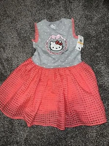 Hello Kitty Sleeveless shirt Casual 3 Layer Dress Sz 6X Brand New - Picture 1 of 9