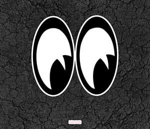 Moon Eyes Sticker for Car Window, Bumper or any smooth surfaces - Picture 1 of 3