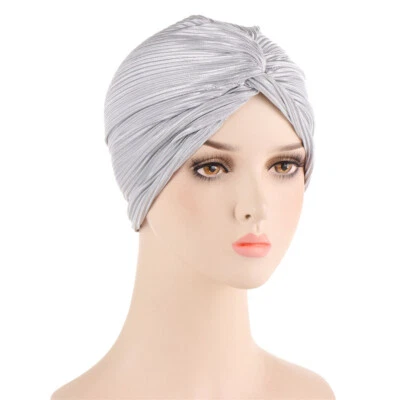 Mujeres Musulmanas Turbante Cáncer Sombrero Quimio Hiyab Pérdida de Cabello Bufanda Gorra Envoltura Gorros Foto 1 de 4