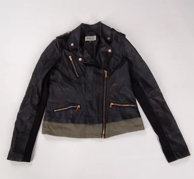 Abrigo de motociclista BKE chaqueta de cuero para mujer talla S cremallera negro Foto 1 de 4