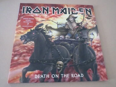 IRON MAIDEN -DEATH ON THE ROAD- RARE LTD EDITION 2 X LP VINYL PICTURE DISC 1ST P - Image 1 of 4