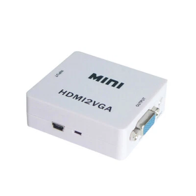 B09C HDMI A VGA Adaptador 1080P HDTV Con Audio Transmisión Convertidor 3,5mm - Imagen 1 de 4