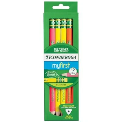 Lápices Ticonderoga My First Tri-Write con estuche de madera, estilos surtidos, patrones  Foto 1 de 4