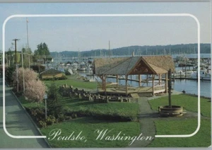 Waterfront Park Poulsbo Washington Continental Postcard 4 x 6 - Picture 1 of 2