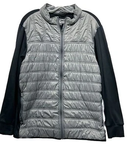 Straight Down Mens Size L Gray Long Sleeve Patton Hybrid Puffer Jacket K3 - Picture 1 of 8