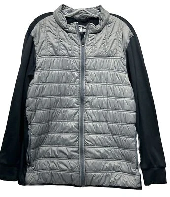 Straight Down Mens Size L Gray Long Sleeve Patton Hybrid Puffer Jacket K3 - Image 1 of 4