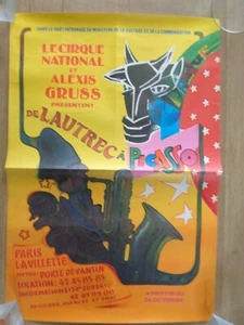 Poster 'From Lautrec To Picasso' Cirque Alexis Gruss Vintage Art - Picture 1 of 4