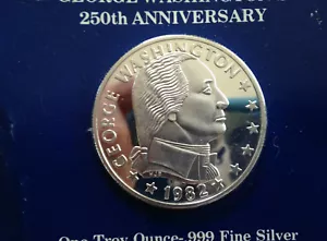 1982 Columbia Mint Washington Silverpiece Proof Silver Art Medal P2744 - Picture 1 of 5