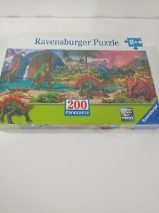 In the Land of Dinosaurs Ravensburger Premium Puzzle 200 Panorama Age 8+ 22"X9"