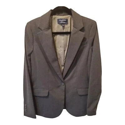 Blazer Lands End Feminino Tamanho 10 Cinza Forrado Negócios Casual Novo sem etiquetas - Imagem 1 de 4