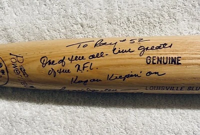 Reggie Jackson, Autographed, Signed & Inscribed Baseball Bat to Ray Lewis, HOFer - Image 1 of 4