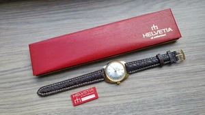 Vintage RARE 1970's Helvetia 17 Jewels Cal. ETA 2750 Men's Watch BOXED - Picture 1 of 11