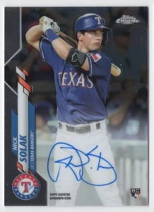 2020 Topps Chrome Rookie Autographs Nick Solak Auto Texas Rangers #RA-NS - Picture 1 of 2