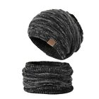 Thick Women Men Wool Knitted Hats Scarf Set Beanies Caps Millinery Hedging Caps