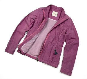 Auth Women's MONCLER Purple Big Logo Nylon Windbreaker Casual Size M/L - Picture 1 of 15