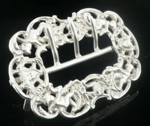 Antique Sterling Silver Nurses Belt Buckle, Birmingham 1891, Nathan & Hayes - Picture 1 of 10