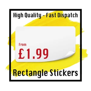 LOGO Printed Rectangle Stickers - Custom Logo labels - postage - Personalised - Picture 1 of 12