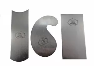 Clifton 3 Piece Profile Cabinet Scraper Set 0.032" Thick CLIFTON-SS - Picture 1 of 2