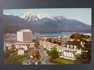 Postal a color vintage Juneau Alaska Town View edificio federal centro años 60 - Imagen 1 de 2