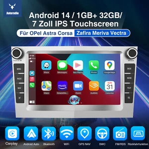 32G Autoradio Android 14 Carplay GPS NAVI RDS Für Opel Astra H Corsa C/D Vivaro - Bild 1 von 13