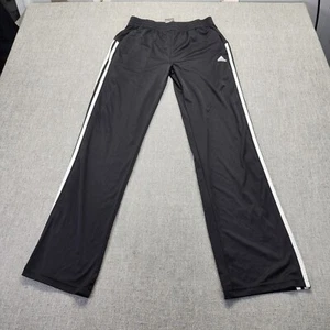 Adidas Track Pants Youth Size 18 (XL) Black 3 Stripes Elastic Waistband - Picture 1 of 8