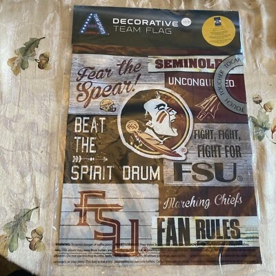 Bandera de jardín Florida State Seminoles, nueva, 12x18”, doble cara Foto 1 de 2