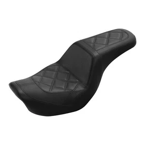 Black Driver & Passenger Seat Fit For Harley Dyna Fat Street Bob Low Rider 06-17 - Picture 1 of 12