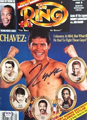 Julio Cesar Chavez Signed 8x10 Boxing Photo PSA AH37943 - Image 1 of 2