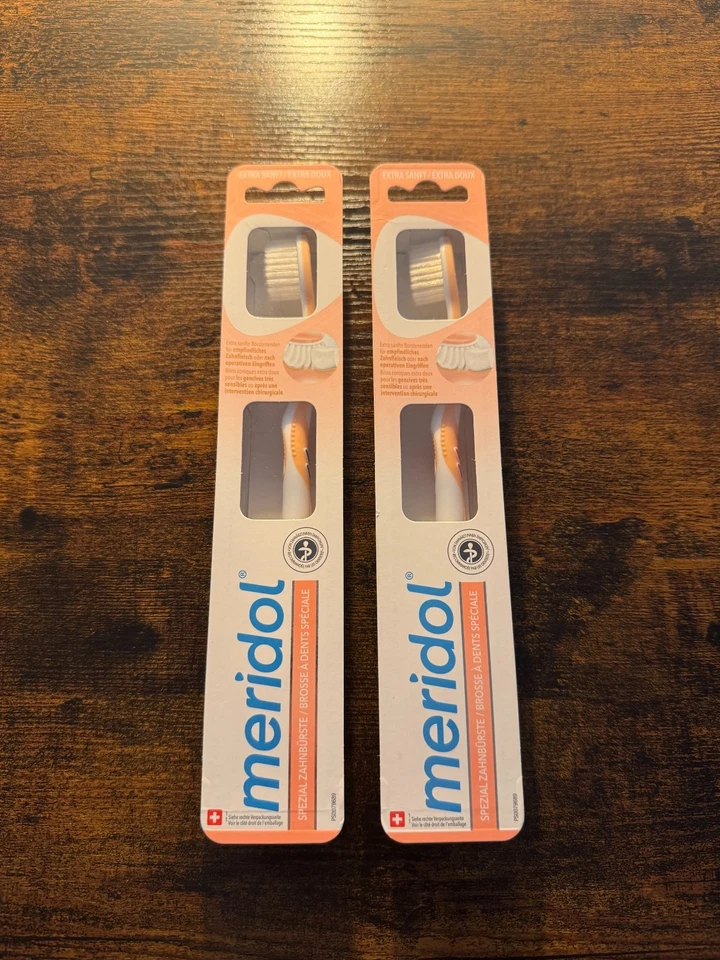  2 Stück meridol Spezial Zahnbürste Zahnfleischschutz extra sanft - Bild 1 von 2