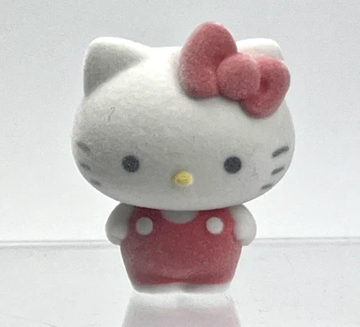 Sanrio Characters Fluffy Flocked Mascot Hello Kitty Bandai 4x3cm Mini-Figure - Image 1 of 4