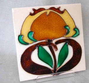 De colección 6"X6" Art Nouveau Tile Works Ironbridge Gorge Museum, Shropshire Inglaterra - Imagen 1 de 7