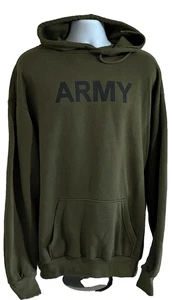 Army Hoodie Men's Extra Large Green Pullover Hooded Sweatshirt Military 27x30x38 - Picture 1 of 8