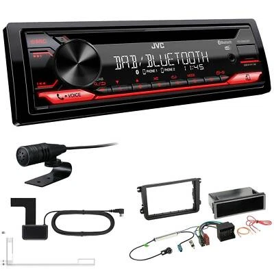 JVC KD-DB622BT DAB inkl Antenne Bluetooth USB Set für Skoda Octavia II Facelift - Bild 1 von 4