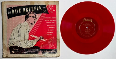 DAVE BRUBECK TRIO 1951 Distinctive Rhythm Instruments 10' Fantasy 3-2 Mono, Red - Image 1 of 4