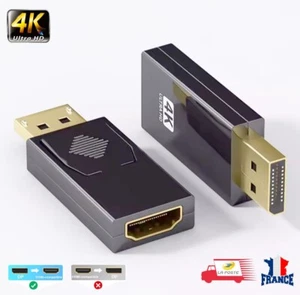 Display Port DP Male to HDMI Adapter Converter Female 4K HDTV PC MAC - Picture 1 of 11