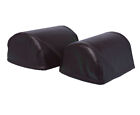 Faux Leather Round Arm Caps Pair Soft PVC Antimacassar Sofa Furniture Protector