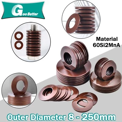 GOO BETTER Belleville Disc Springs Washers Spring Washer 60Si2MnA Steel Various Sizes
