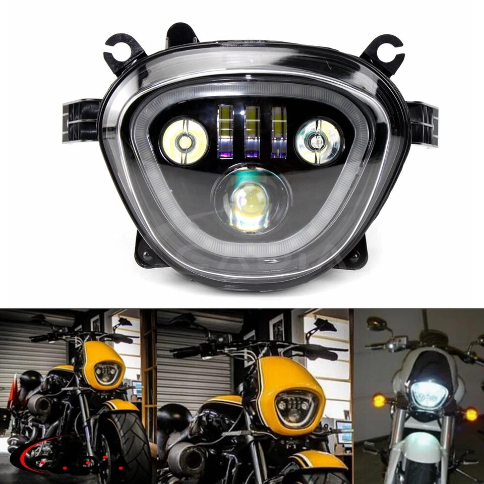 Conjunto de haz alto/bajo de faros LED Halo DRL para Suzuki Boulevard M109R Intruder Foto 1 de 4