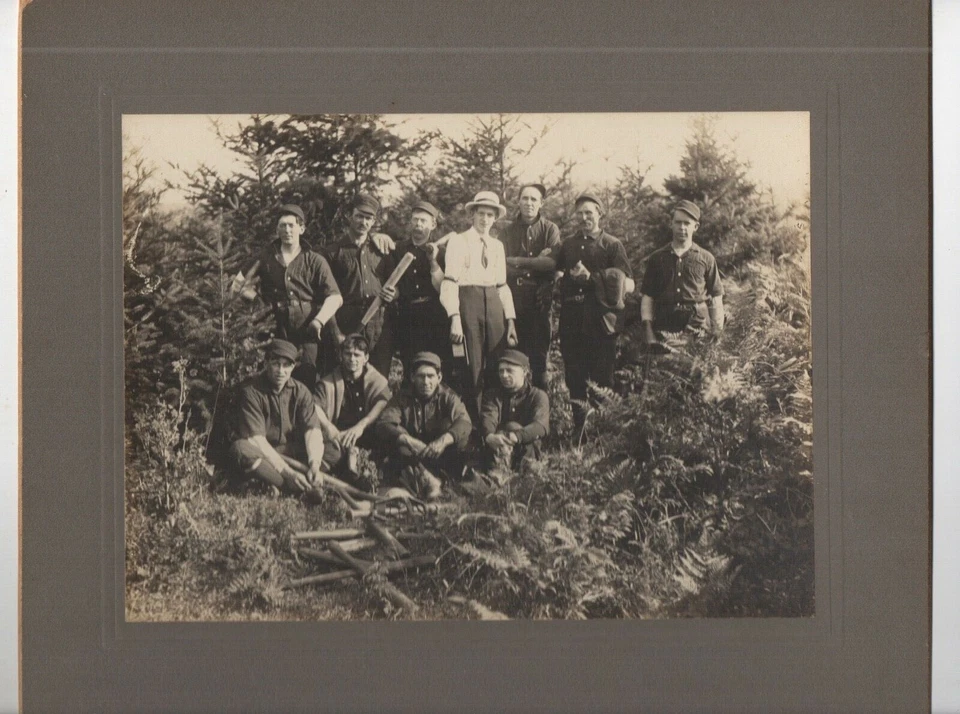 Large 1905 Card Mounted Photo of Seattle WA Baseball Team w/ Bats - Image 1 of 1