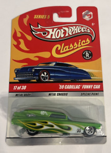 2008 Hot Wheels Classics Series 5 green '59 Cadillac Funny Car mooneyes