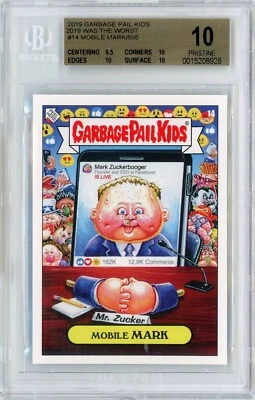 GPK 2019 WAS THE WORST #14 MOBILE MARK (MARK ZUCKERBERG) BGS 10 - PR ONLY 555! - Image 1 of 2