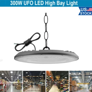 1 Pcs 300W UFO Led High Bay Light Commercial Industrial Warehouse Garage Light - Picture 1 of 11
