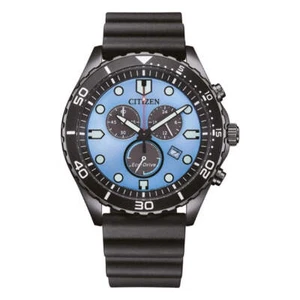 Citizen AT2567-18L Men's Eco-Drive Chronograph Watch - 43mm Light Blue Dial, Bla - Picture 1 of 5