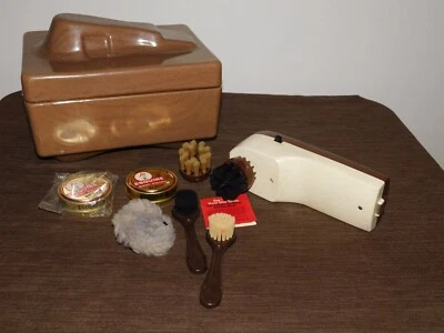 KIT LIMPIAZAPATOS VINTAGE EMPIRE 9 PIEZAS INALÁMBRICO 2 VELOCIDADES JUEGO DE CUIDADO DE ZAPATOS Foto 1 de 4