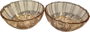 Pink Depression Glass Bowls Small Set of 2 Pretzel/Nut Bowls - Picture 1 of 3