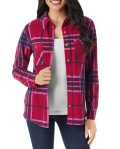 MEMBER’S MARK Mujer Acogedora Elastizada Suave BOTÓN Camisa A Cuadros Talla Mediana NUEVA - Imagen 1 de 5